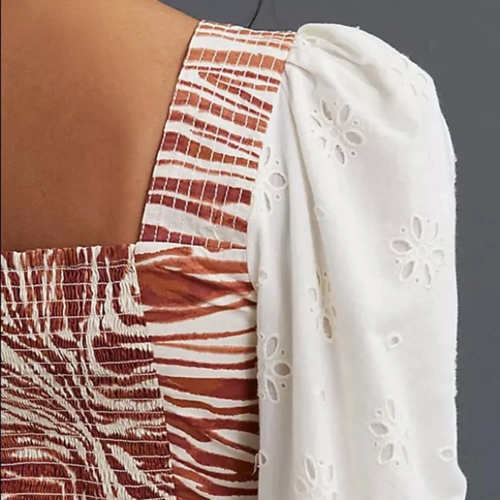 Love The Label Smocked Puff-Sleeve Blouse